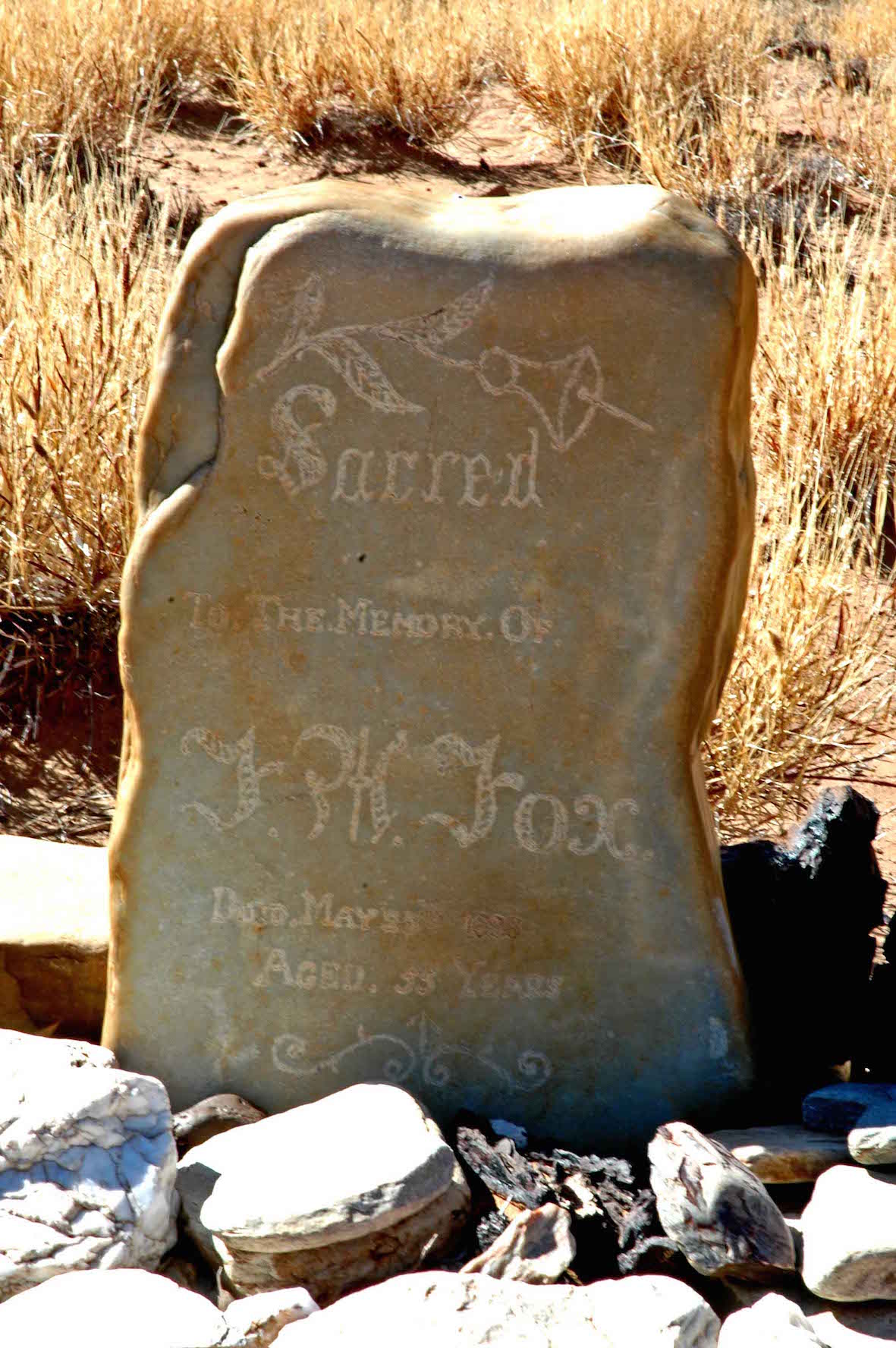Headstone on Fox's Grave