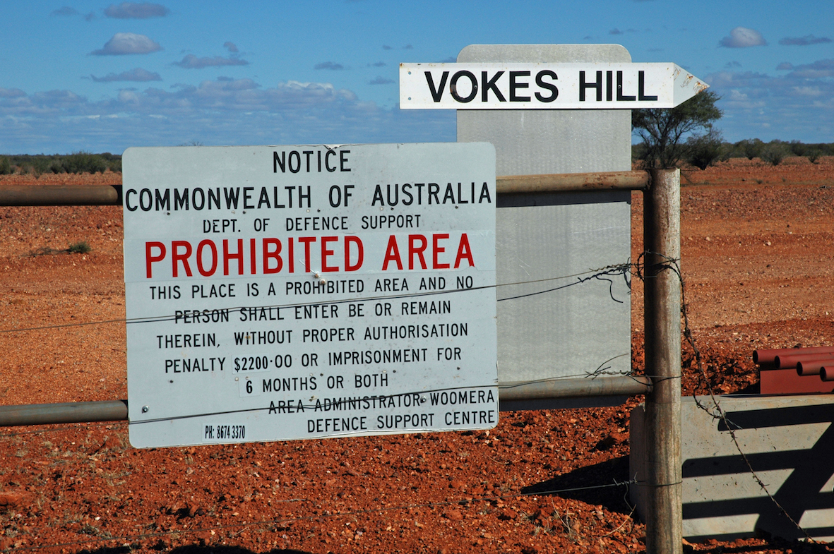 Entranceto the Woomera Prohibited Area