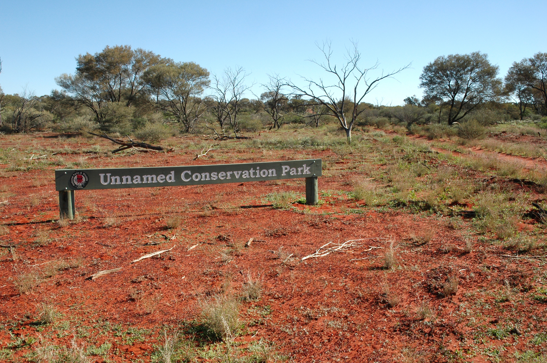 Sign at start of Unnamed Park
