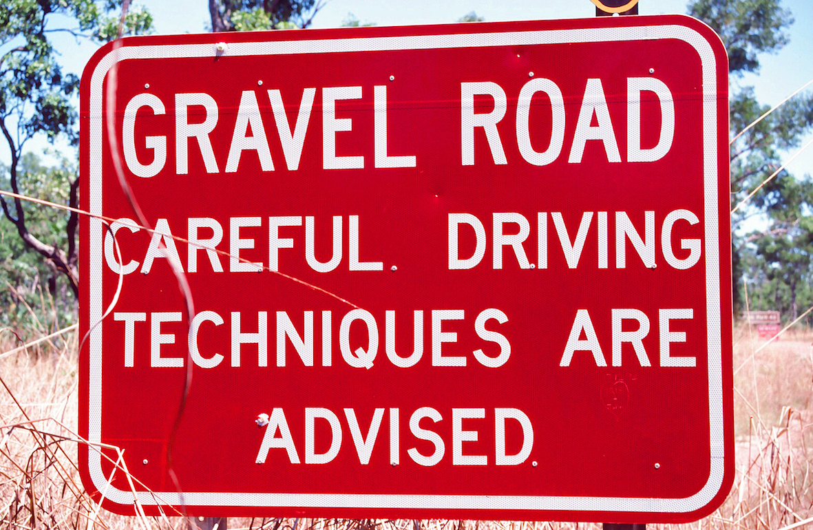 Verbose road sign